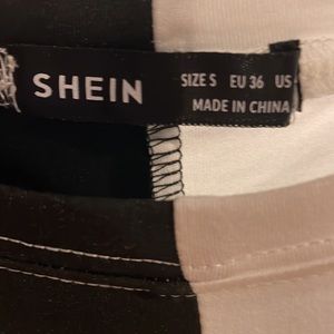 Shein Tops Shein Half White Half Black Oversized Shirts Poshmark